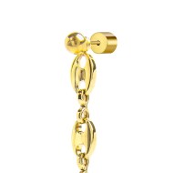 Orecchino pendente con catena marine