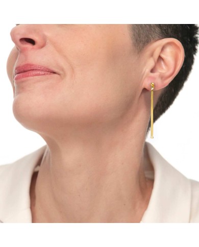 Orecchino pendente con catena snake