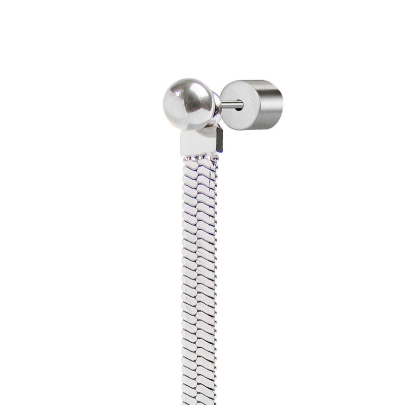 Orecchino pendente con catena snake