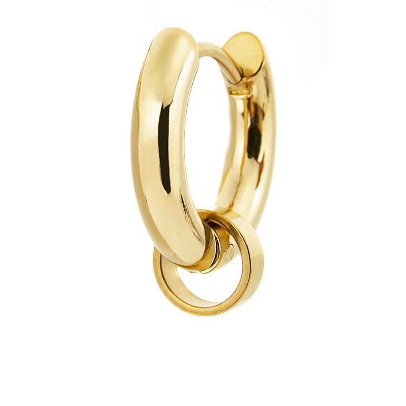 Orecchino a cerchio 16mm con anello per charm