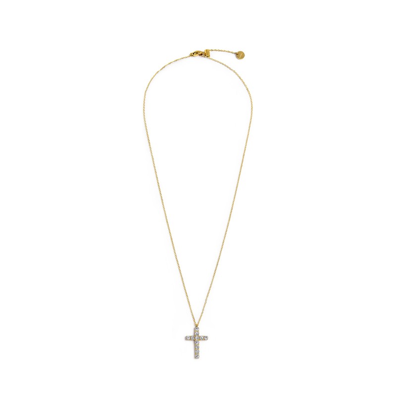 CO CON CROCE PENDENTE CON 2,60CM CZ BIANCO