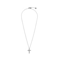 Collana croce pendente 2,6cm con zirconi