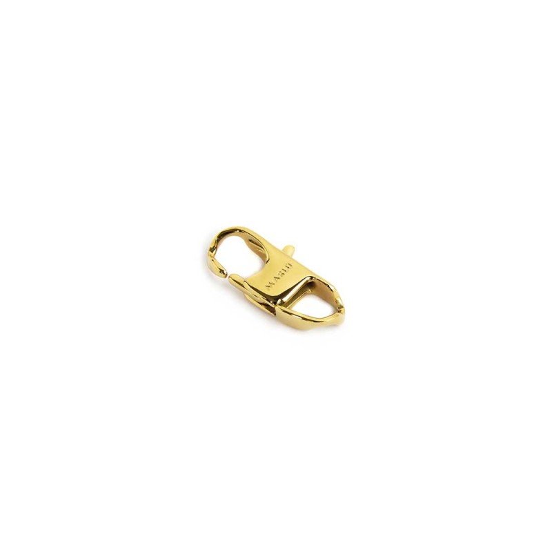 S.STEEL GOLD IP LOCK 17,20MM S.steel gold ip lock, size 17,20*6,60 mm, with on the top logo MarlÃ¹ by etching.Materials: s.ste