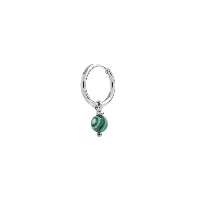Orecchino a cerchio con sfera pendente