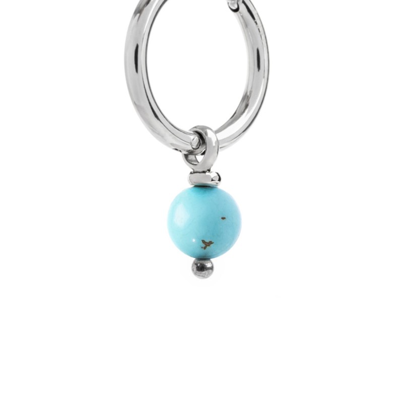 Orecchino a cerchio con sfera pendente