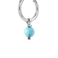 Orecchino a cerchio con sfera pendente