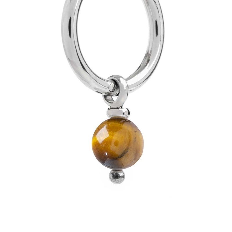 Orecchino a cerchio con sfera pendente