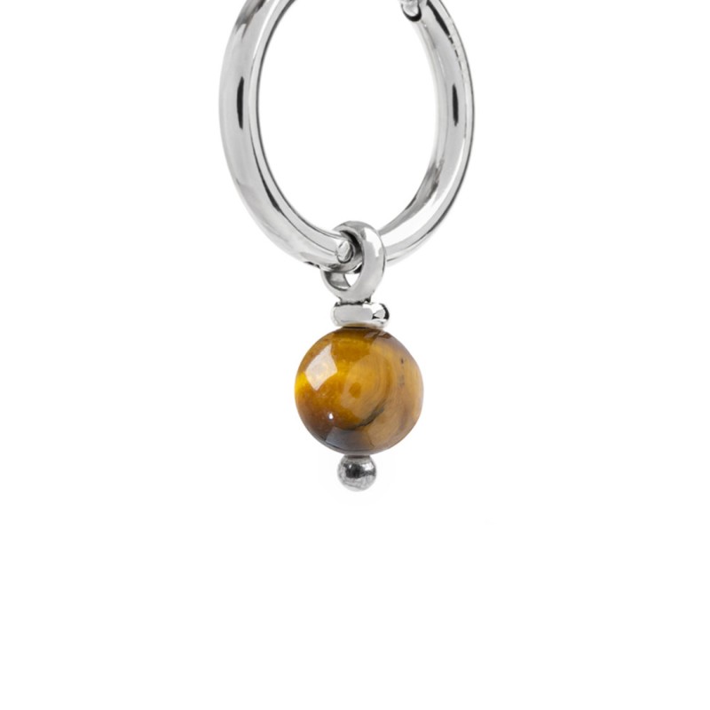 Orecchino a cerchio con sfera pendente