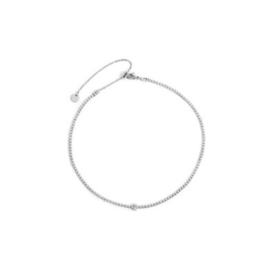 Collana tennis con zircone centrale