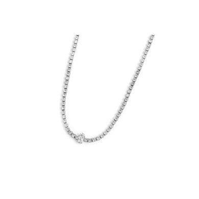 Collana tennis con zircone centrale