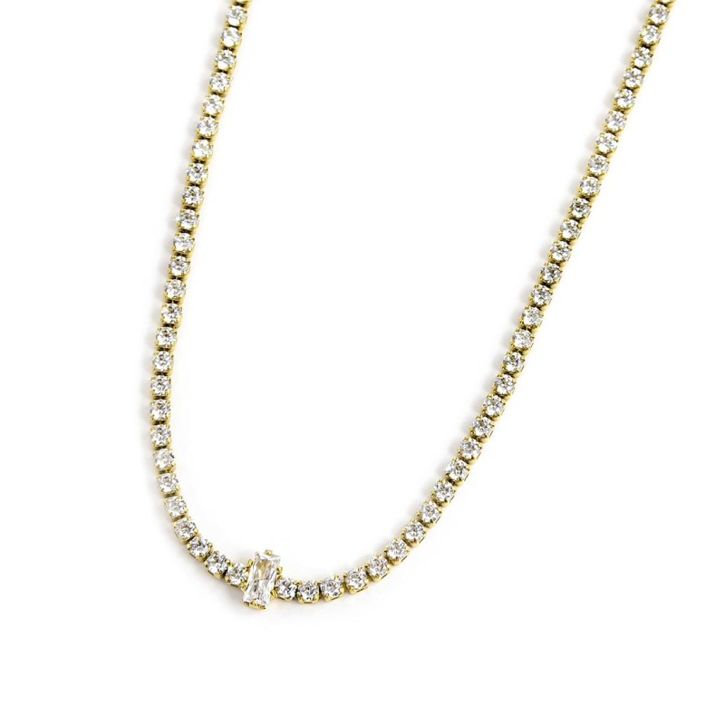 COLLANA CATENA TENNIS BIANCO