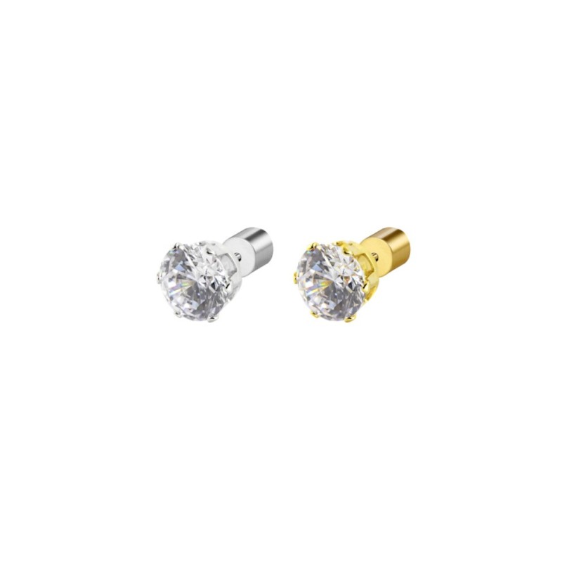 Orecchino a lobo con zircone 7mm