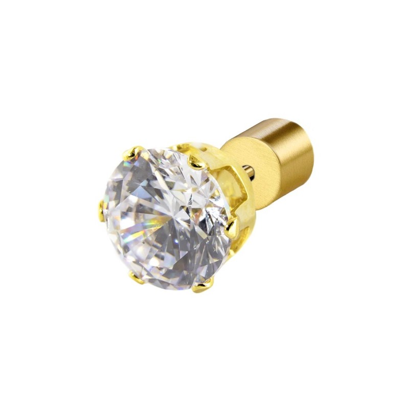 Orecchino a lobo con zircone 7mm