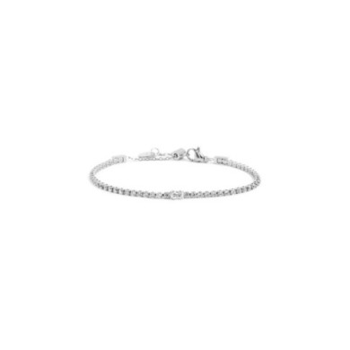 Bracciale tennis 2mm con zircone centrale