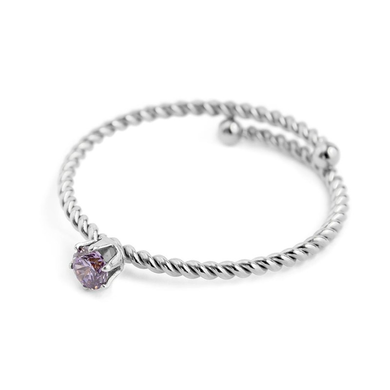 Anello con zircone 3mm