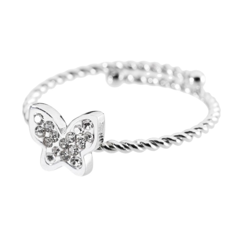 ANELLO CON FARFALLA CON CRISTALLI