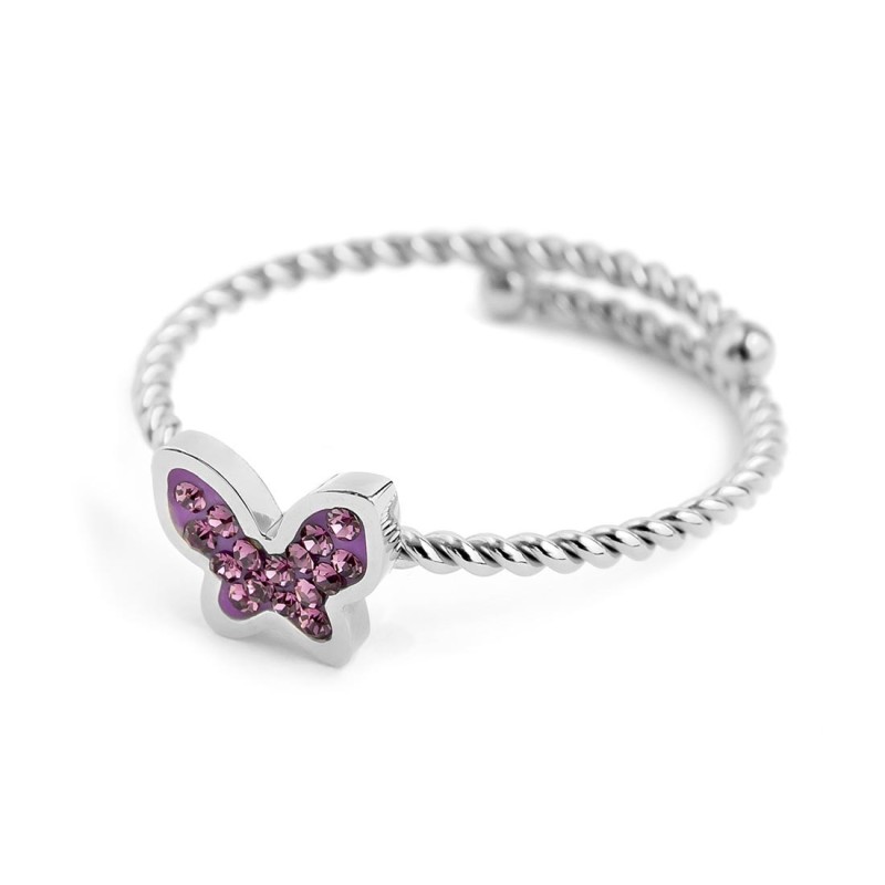 ANELLO CON FARFALLA CON CRISTALLI