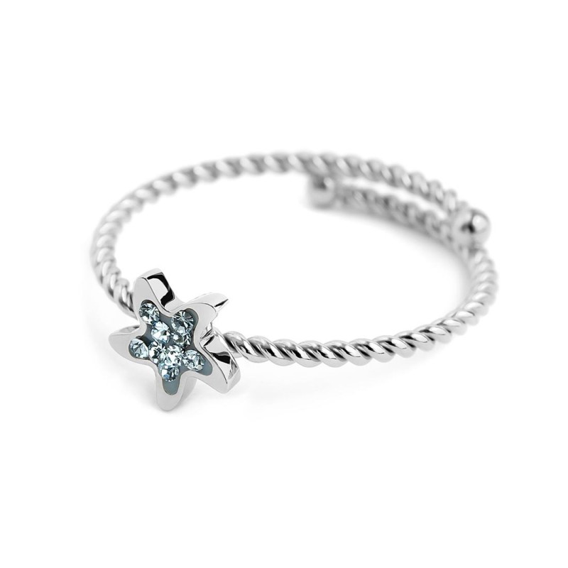 ANELLO STELLA MARINA CON CRISTALLI
