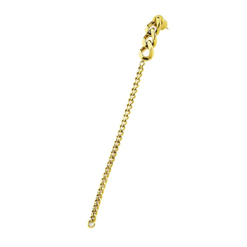 ORECCHINO MONO CON DUE CATENE GRUMETTA