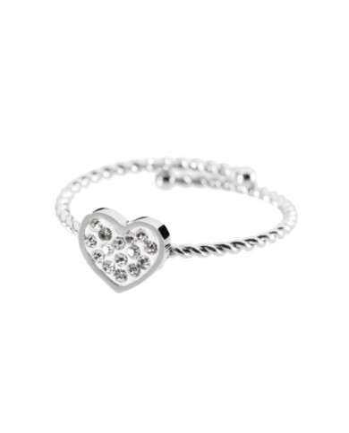 Anello cuore con cristalli