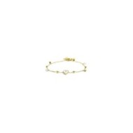 Bracciale cuore madreperla con sfere e zirconi