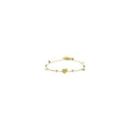 Bracciale cuore madreperla con sfere e zirconi