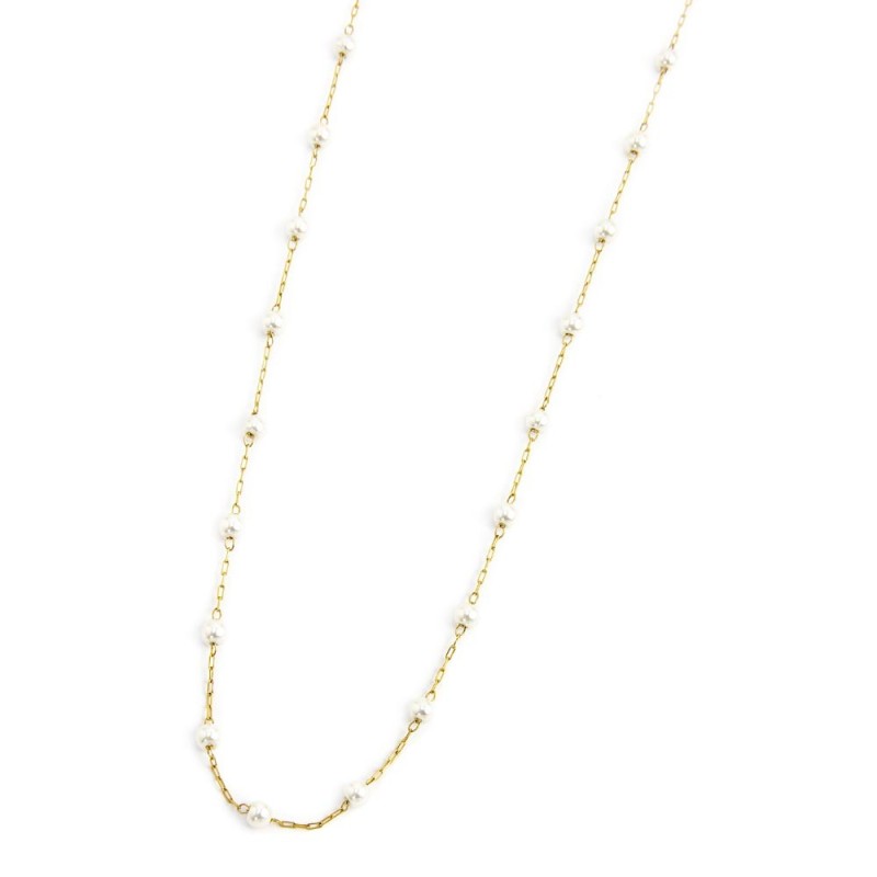 Collana catena con perle