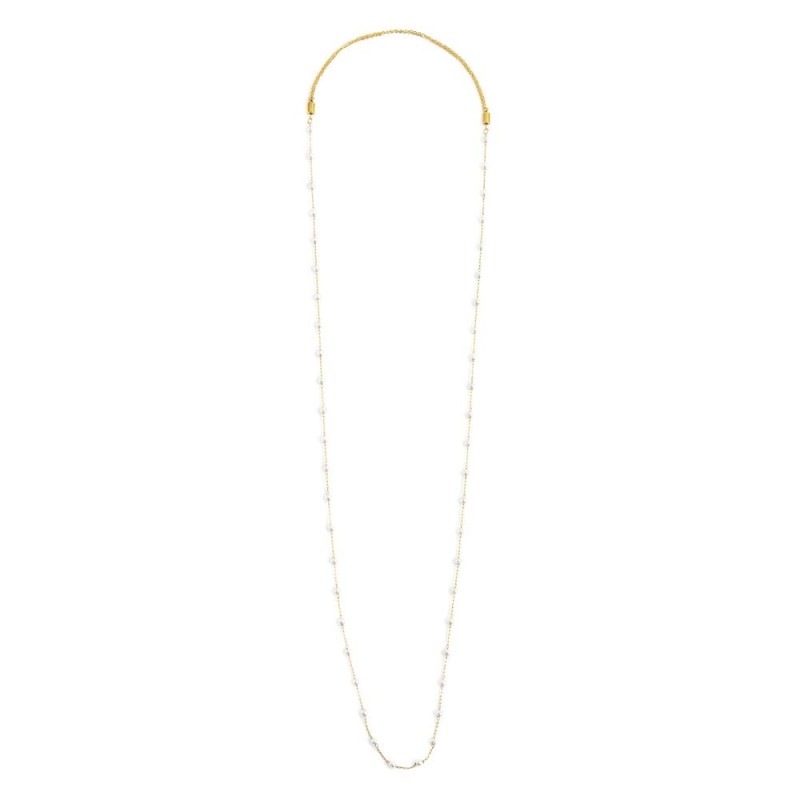 COLLANA 90CM CATENA CON PERLE