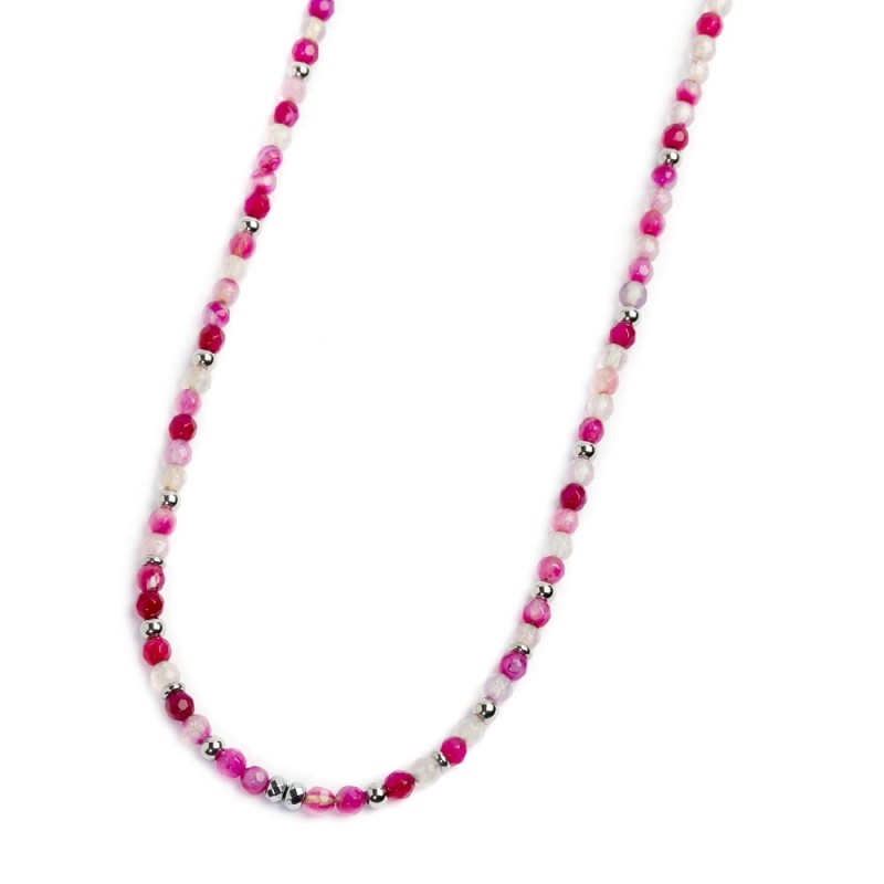 Collana agata sfaccettata