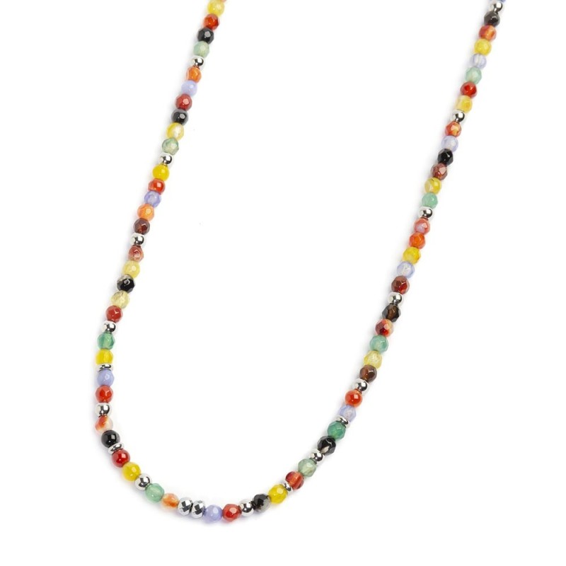 Collana agata sfaccettata