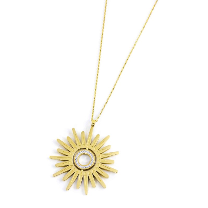 COLLANA CON PENDENTE SOLE 50 MM