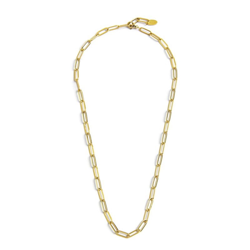 COLLANA CON CATENA A MAGLIA LARGA