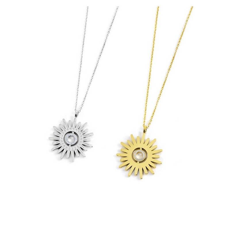 COLLANA CON PENDENTE SOLE 30MM