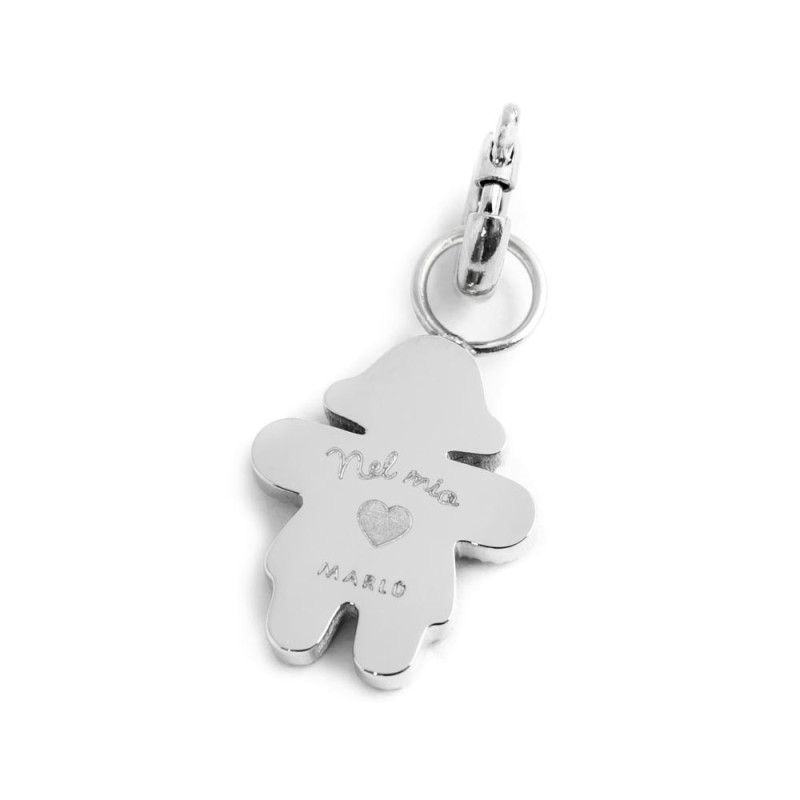 CHARM BIMBA CUORE SMALTO ROSA