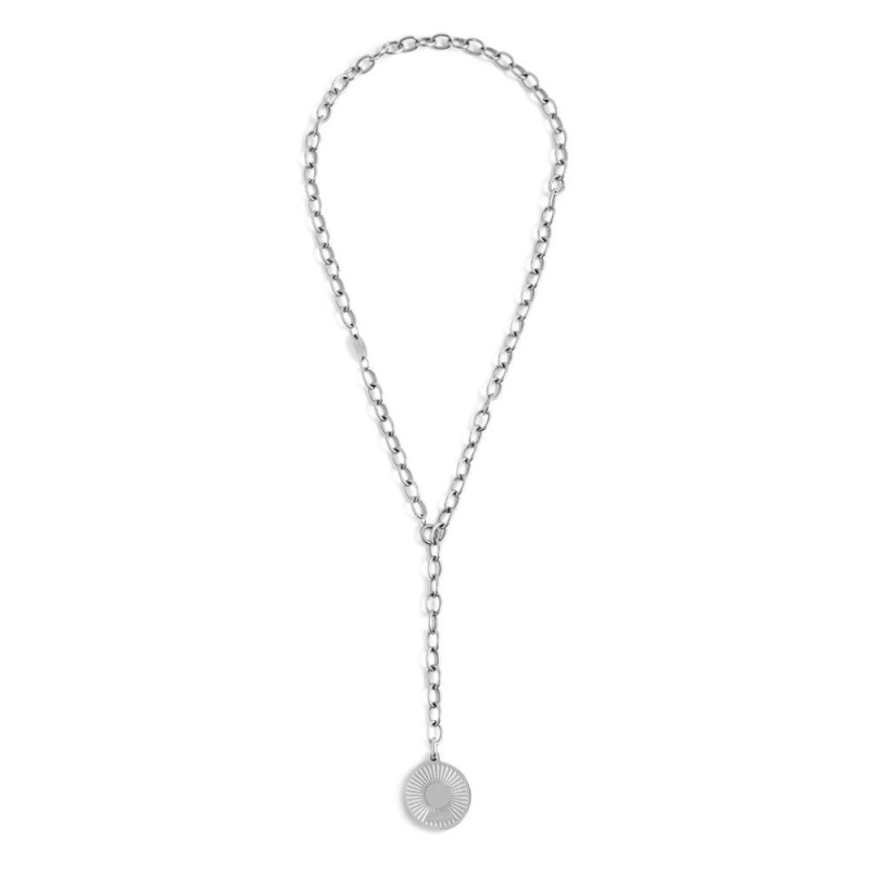 Collana sole pendente con perla