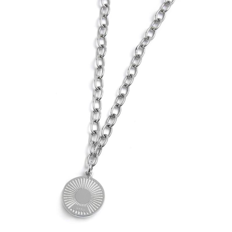 Collana sole pendente con perla