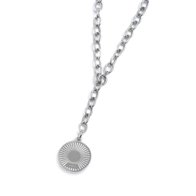 Collana sole pendente con perla