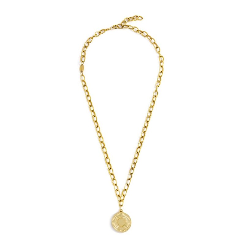 Collana sole pendente con perla