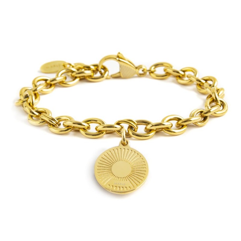 Bracciale sole pendente con perla