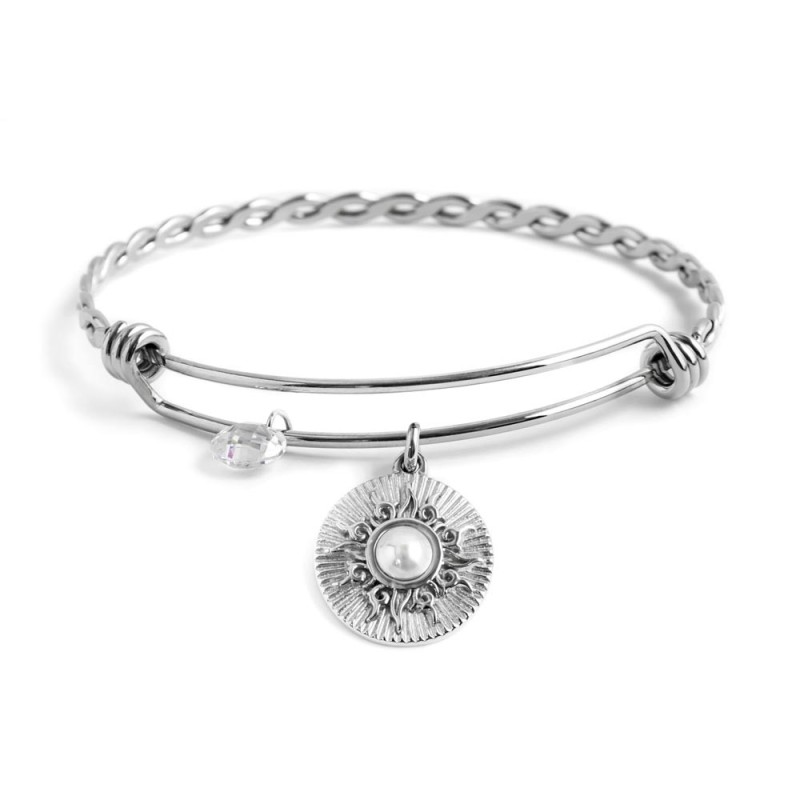 BR BANGLE PEND CRIST E SOLE CON PERL