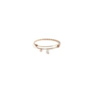 Bracciale rigido bangle torchon con perla