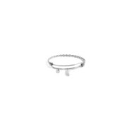 Bracciale rigido bangle torchon con perla
