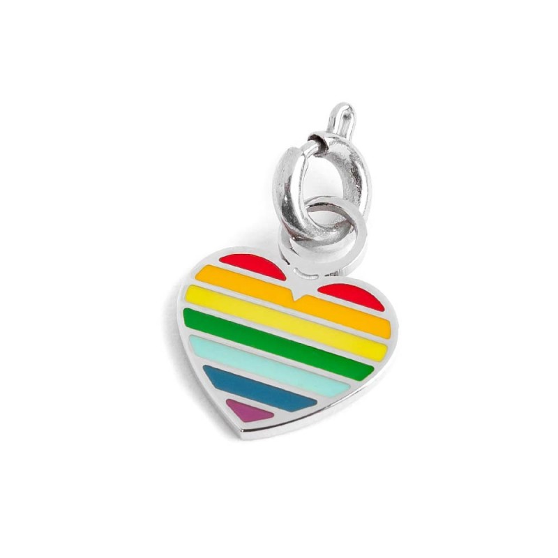 Charm cuore arcobaleno