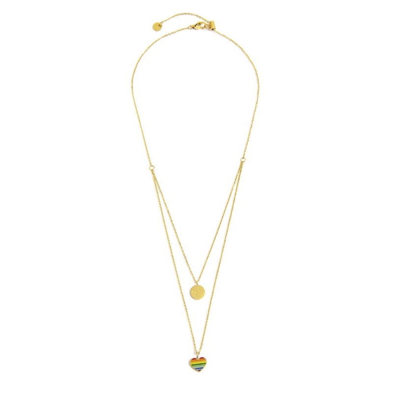 Collana cuore arcobaleno