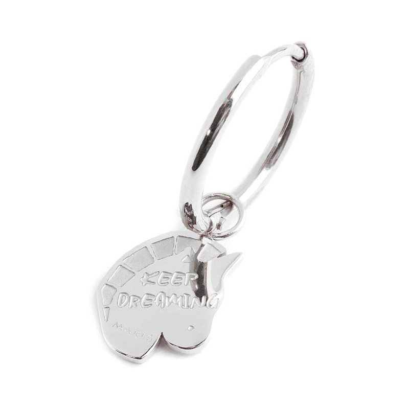 Orecchino a cerchio unicorno