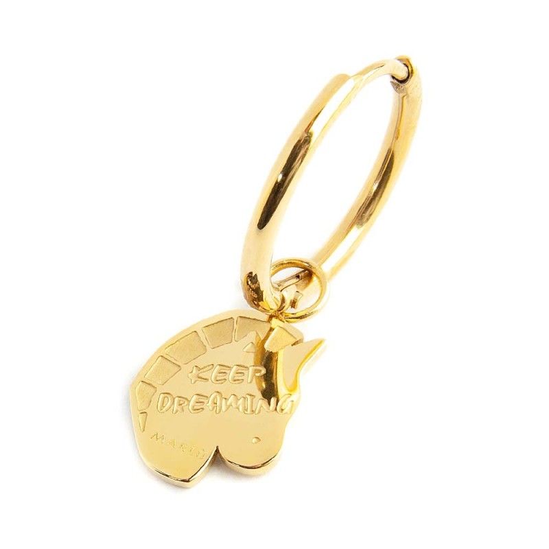 Orecchino a cerchio unicorno