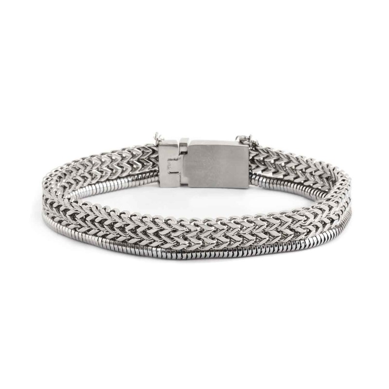 Bracciale catena fish bone 6,3mm e snake