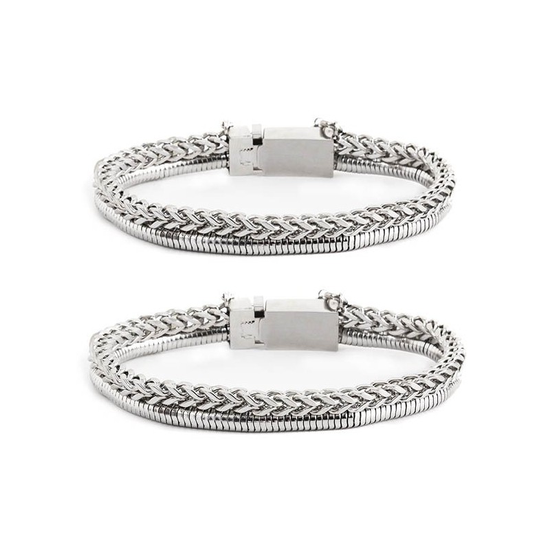Bracciale catena fish bone 4,2mm e snake