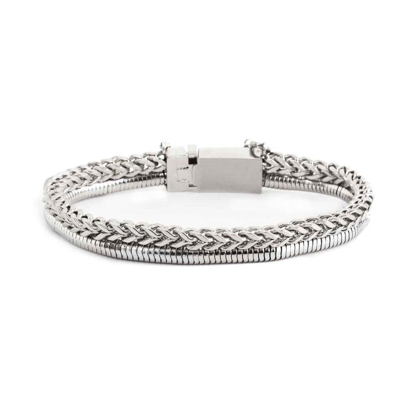 Bracciale catena fish bone 4,2mm e snake