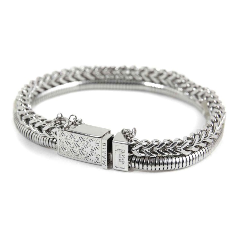 Bracciale catena fish bone 4,2mm e snake